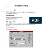 Unit 2 Formatting and Printing Worksheet