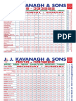 Waterford To Dublin Airport Bus Service Timetable.