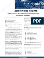 Understanding Multiple Choice Questions and Doing Well in Exams