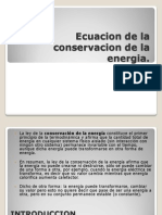 Ecuacion de La Conservacion de La Energia