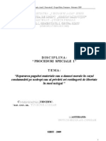 Repararea Pagubei Materiale Sau A Daunei Morale În Cazul Condamnării Pe Nedrept Sau Al Privării Ori Restângerii de Libertate În Mod Nelegal