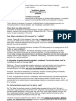 The Right To Survive Questions and Answers April 2009