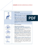 INFOSHEET: How To Sit at A Computer: STEP 1:your Chair