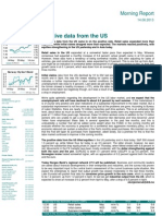 Positive Data From The US: Morning Report