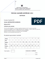 Zgjidhje Matematike Gjimnazi 2013