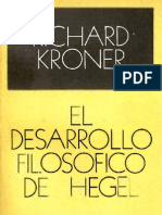 Kroner El Desarrollo Filosofico de Hegel OCR