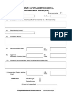 Non-Compliance Report (NCR) Health, Safety and Environmental