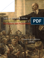 Tesis e Informe Sobre La Democracia Burguesa y La Dictadura Del Proletariado - LENIN