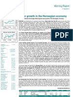 Lower Growth in The Norwegian Economy: Morning Report