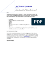 Treatments For Tietze Syndrome