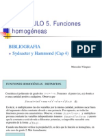 CAP 2.2 Extensiones de Calculo Multivariante - Funciones Homogeneas