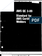 (Welding) ANSI-AWS Standard QC3-89 Standard For AWS Certified Welders (Ebook, 24 Pages)