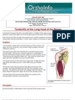 Tendonitis of The Long Head of The Biceps-Orthoinfo - Aaos