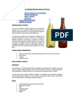 Elaboración de Vino de Frutas