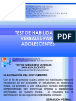 Test de Habilidades Verbales para Adolescentes