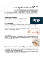 Arrangement of Posterior Artificial Teeth