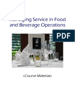 Managing Service in Food and Beverage Operations 50