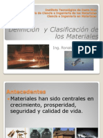 Definicion y Clasificacion de Los Materiales