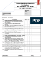 Hse Audit Checklist Safety