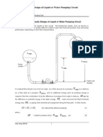 PE-System Hydraulic Design of Liquid or Water Pumping Circuit