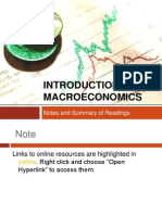 Introduction To Macroeconomics: Notes and Summary of Readings