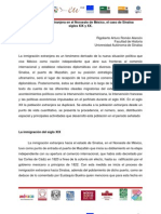 La Inmigracion Extranjera en El Noroeste de Mexico, El Caso de Sinaloa, Siglos XIX y XX, Rigoberto Arturo Roman Alarcon