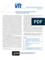 State-Specific Healthy Life Expectancy at Age 65 Years - United States, 2007-2009