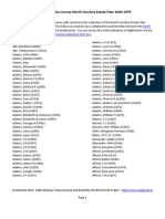 Wake County NC Loose Estates Index