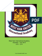 Football Session West Ham United International Academy Session 1