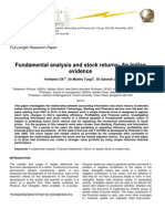 Fundamental Analysis and Stock Returns: An Indian Evidence: Full Length Research Paper