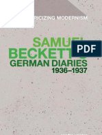 Mark Nixon Samuel Becketts German Diaries 1936-1937 Historicizing Modernism 2011