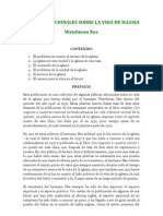 Pláticas Adicionales Sobre La Vida de Iglesia - Watchman Nee