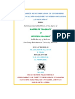 Preparation and Evaluation of Liposphere Based Topical Drug Delivery System Containing Nsaid Drug