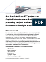 The Power of Business Case Documents in Measuring Project Performance - The South African Perspective