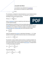 Deducción de La Ecuación de Dirac