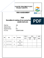 RISK ASSESSMENT Demolation and Making of New Pump Foundation B