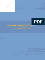 Adult ADHD Self-Report Scale (ASRS) Symptom Checklist Adult ADHD