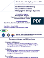 Numerical Simulation Modeling of Transport Phenomena in Zero Boil-Off Cryogenic Storage Systems