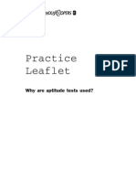 Practice Leaflet: Why Are Aptitude Tests Used?