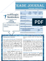 Daily Trade Journal - 07.08.2013