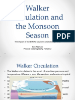 Walker Circulation and Monsoon Season in India