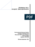 Chlorophyll - Spectrophotometric