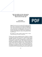 The Teaching of EFL Speaking in The Indonesian Context The State of The Art Utami Widiati Bambang Yudi Cahyono