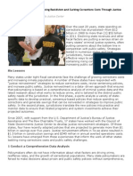 Reducing Recidivism Lessons From The States - Reducing Recidivism and Curbing Corrections Costs Through Justice Reinvestment