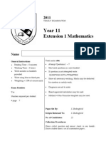 11 Maths Ext 1 Yearly 2011