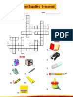 School Supplies Crossword