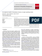 An Empirical Model of Attendance Factors at Major Sporting Events