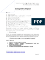 Unidad Transferencia Tecnológica - Conceptos y Aspectos Generales