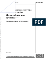 BS 7639 Short Circuit Current Calculation in 3phase AC Syste