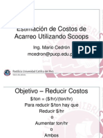 Estimación de Costos de Acarreo Utilizando Scoops